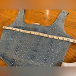 NWOT Denim Blue Rhinestone Embellished Women's Top size L Size L Photo 6