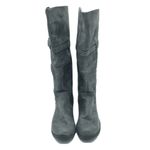 Madden Girl  Womens Combat Boots Knee High Faux Leather Zipper Studded Gray 8 Photo 1
