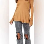 We The Free NWT‎ FREE PEOPLE FRESH AND CLEAN LONG SLEEVE TEE TOP XS GOLDEN NUGGET Photo 3