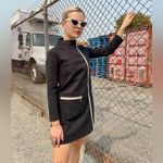 Nooworks Art Teacher Dress Black Stretch Twill Asymmetrical Zip Small EUC Photo 8