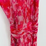 Ramy Brook Alexa Metallic Floral Blouson Midi Dress Rose Pink Women's Small NEW Photo 4