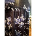 Aria  WARM FUZZY BLUE ROSE FLORAL 3/4 BUTTON NECK NIGHTGOWN WOMENS MEDIUM Photo 8