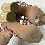 Veronica Beard  Bala Jute Suede Strappy Sandal Pink Women's Sz 8 382 Photo 8