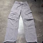 ZARA  Topstitch Skater Wideleg Baggy Cargo Pants Gray Womens 0 Photo 0