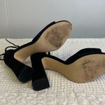 Nine West Women's Black Suede open-toed Shoes/heels 4" Size 8 SKU 2484 Photo 4