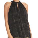 Rachel Roy Rachel  Women's Metallic Pleated Blouse Tank Top Size Medium New Photo 0