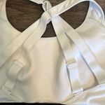 Nike  Dri Fit Strappy White & Black Sports Bra with Adjustable Straps Medium Photo 4