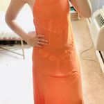 Missguided NWT  orange lace trim halter maxi dress Photo 1