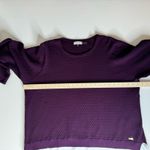Calvin Klein Womens Purple Mixed Media Pullover Sweater | Office Casual Classic Photo 11