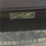 Vintage 90 Purse Green Mountain Black Textured Leather Structured Bag USA Clutch Photo 5