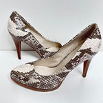 Nine West  Shoes Womens Snakeskin High Heel Pumps Size 8 Photo 0