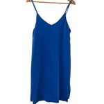 Hunter Bell Double Layer Silk Slip Dress Colbalt Blue Size 6 Photo 3
