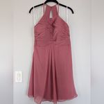 David's Bridal AW Bridal Becky Bridesmaid Prom Wedding Guest Midi Date Dress,10, Rose Photo 2