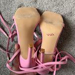 Zhabtuc Pink Lace Up Heels SIZE 8.5 Photo 3