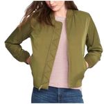 Old Navy  Quilted Satin Bomber Jacket Thyme Green Size XXL Minimalist Neutral Photo 0