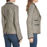 Veronica Beard Metallic Fabian Tweed Blazer Jacket Black Silver Size 4 Photo 1