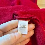 St. John NWT  Women’s Wool Blend Red Lace Up Bow Knit Short Sleeve Dress Size 12 Photo 7