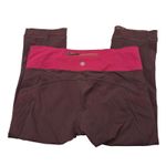 Lululemon  Womens Size 8 Burgundy Pink Athletic Leggings Yoga Pants Photo 1
