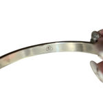 Brighton  Vintage Flowers & Love Etched Engraved Scroll Silver Bangle Bracelet Photo 3