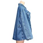 FAVORITE DAUGHTER Carly Cargo Denim Jacket, Highway, XL Blue Photo 13