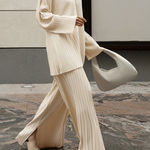 Commense Oversized Leisure Pleat Pockets‎ Two
Piece Pants Set Small Photo 0