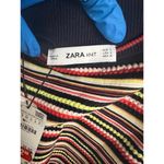 ZARA NWT  Skirt Womens Small Multicolor Knit Striped Mini Stretch Elastic Waist Photo 4