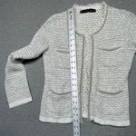 Women's Martinique Cardigan Sweater or blazer S White Gray Photo 1