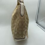Coach Y2K Khaki White Jacquard Leather Fabric Trim Hobo Shoulder Tote Bag Retro Photo 5