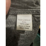 Allen Allen  Linen Pants Womens L Gray Elastic Waist Pockets High Rise Lagenlook Photo 4