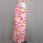 Striped Pink and Orange Midi Dress Photo 5