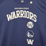 Golden State Warriors Shoot Around NBA Team Logos T-Shirt L Photo 1