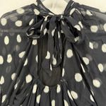 Urban Outfitters Maeve Anthropologie‎ Dress Small Black White Polka Dot Long Sleeve Tie Back Photo 7