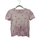 FOR THE REPUBLIC Pink Tie-Dye Heart Print Puff Sleeve Tee Women’s Size M Photo 2