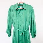 Misa NWT ‎ Los Angeles Elise Maxi Shirt Dress Green Size Medium Photo 4