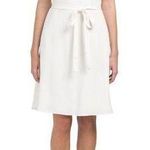 Theory NWT Nayline R in Ivory Elevate Crepe Belted Halter Dress 10 $285 Photo 0