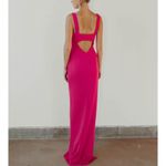 Katie May Take The Plunge Keyhole Crepe Gown Photo 9