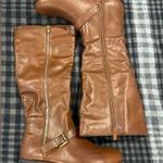 Wild Diva Mid Calf Cognac Boots Photo 0