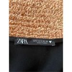 ZARA Women's Long Sleeve Black Satin Twist Front Top Size S Photo 2