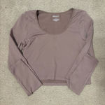 PacSun  Brown Long Sleeve Crop Top Photo 0
