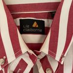Liz Claiborne  100% Cotton Button Down Striped Shirt-Vintage Photo 5