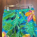 Ralph Lauren LAUREN  Bright Tropical Floral Side Zip Stretch Ankle Size 8 Photo 2