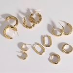 Gold Hoop Earrings| 14K Gold Plated|Lightweight|Hypoallergenic| Hoops Photo 4