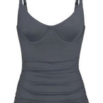 SKIMS NWT  Women's 4X Shaping Sculpting Swim Ruched One‎ Piece Gunmetal or Grey Photo 0