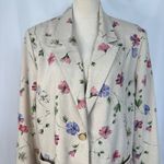 Alfred Dunner Vintage  Floral Blazer Women 14‎ Beige Pink Cottagecore Academia Photo 1