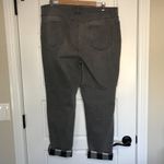 Talbots Straight Leg Ankle Jeans Women's Plus Size 16 Plaid Hem Accent Gray Photo 2