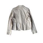 Apt. 9  Beige Metallic Suede Genuine Leather Blazer Photo 3