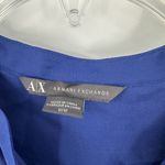 Armani Exchange  Blue 3/4 Sleeve Sheer Tunic Top Women's Size Medium FLAW Photo 7