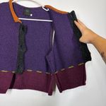 VTG Susan Otterson Knit Vest Size Small Purple Photo 3