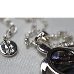 LACN LA Gem & Jewelry Designs Abalone Rhinestone Turtle Silver Tone 20" Necklace Photo 4