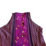 Rebecca Taylor 100% Silk Floral Print Dress Purple Fit N Flare Size 4 Women's Photo 6
